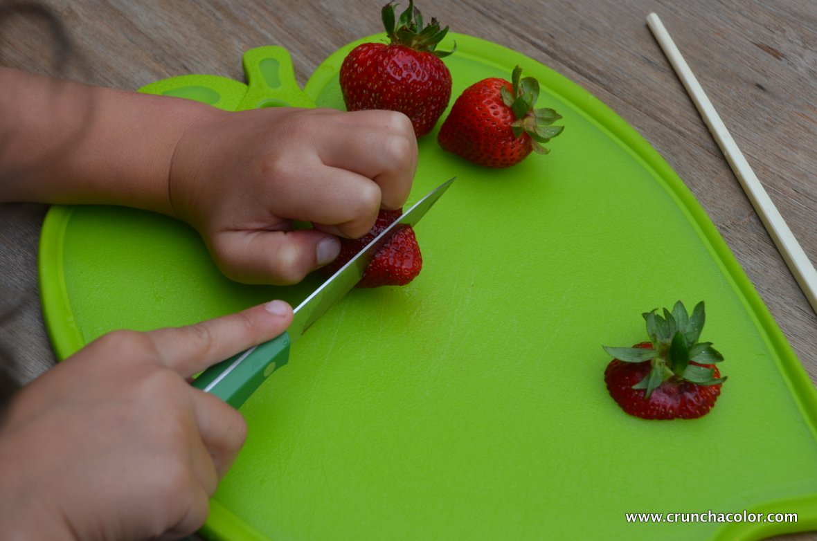 hulled strawberries basic knife skills step 2
