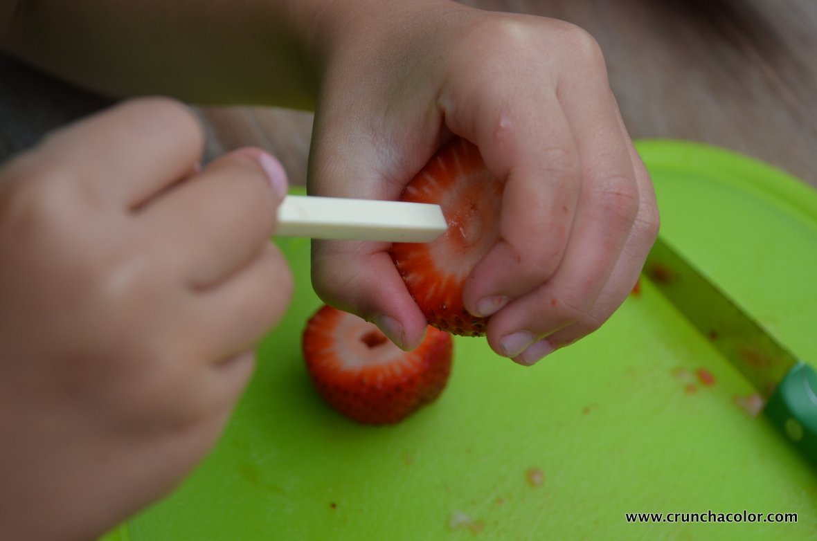 hulled strawberries basic knife skills step 3