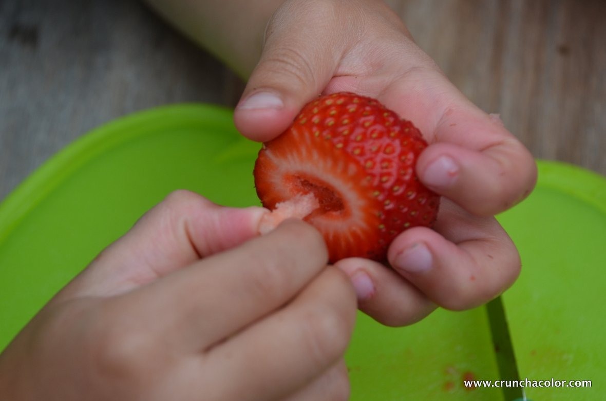 hulled strawberries basic knife skills step 4
