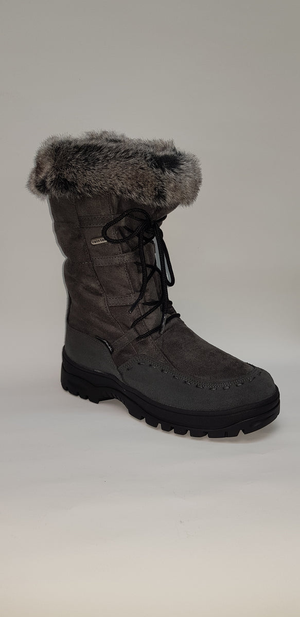 ladies grey snow boots