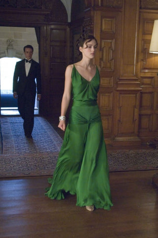 Keira Knightley green dress in movie Atonement