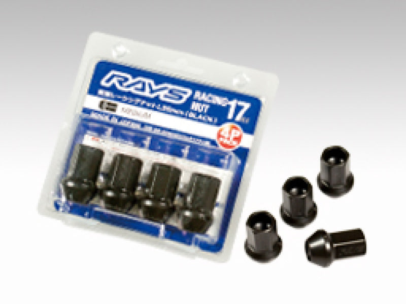 Rays 17 Hex Racing Lock Nut Set L35 Medium Type 12x1.25 - Black