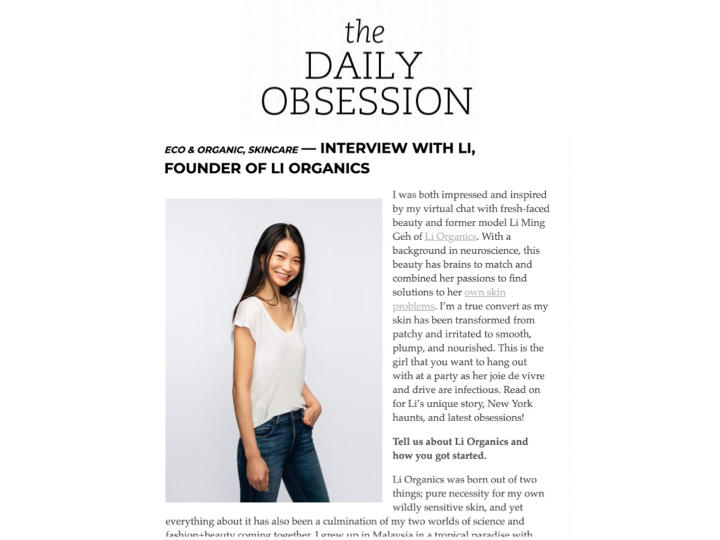 Li Organics, Daily Obsession, Founder Story and Interview