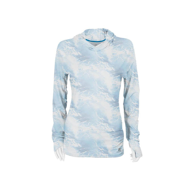 Mobile Cooling Technology Hoodie XS / Ocean Mobile Cooling® Women's Hooded Long Sleeve Shirt