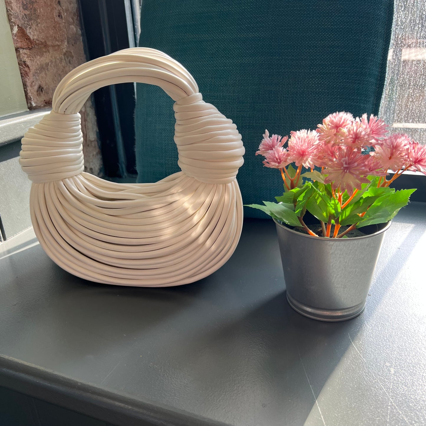 White Double Knot Handbag - Little Touch
