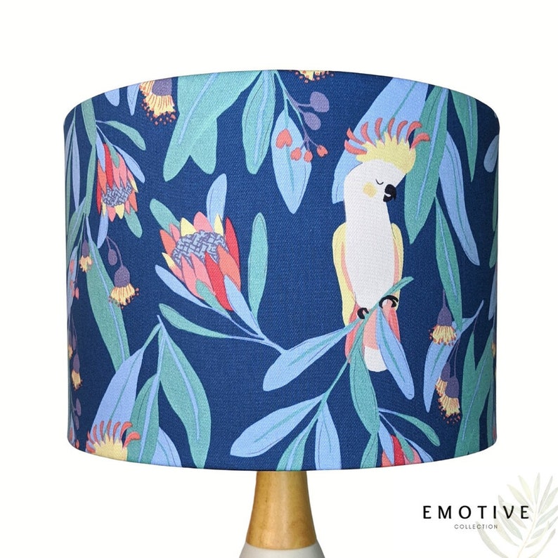 blue lampshade