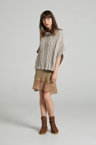 NATURAL MOLLY LINEN CABLE JUMPER