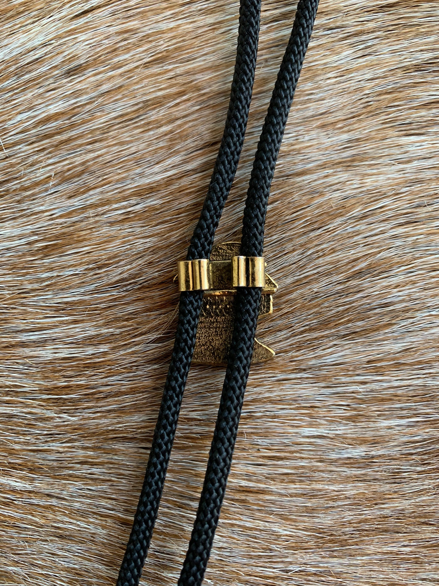 Vintage Gold Native Portrait Bolo