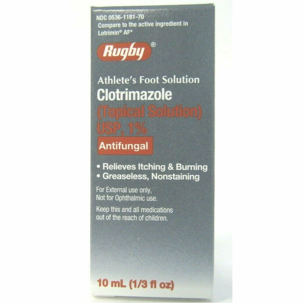 Rugby Clotrimazole 1% Topical Solution, 10 mL (1 Pack) – Hargraves
