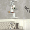 Armoire Caniko Corner Wall Shelf White