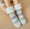 Comy Anti Slip Ladies Comfy Socks - Blue & Grey