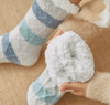 Comfy Anti Slip Ladies Comfy Socks - Blue & White