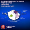 2 Pack Remedy Health Nano Silver Tech FFP2 Reusable Masks (60 uses/ days total)