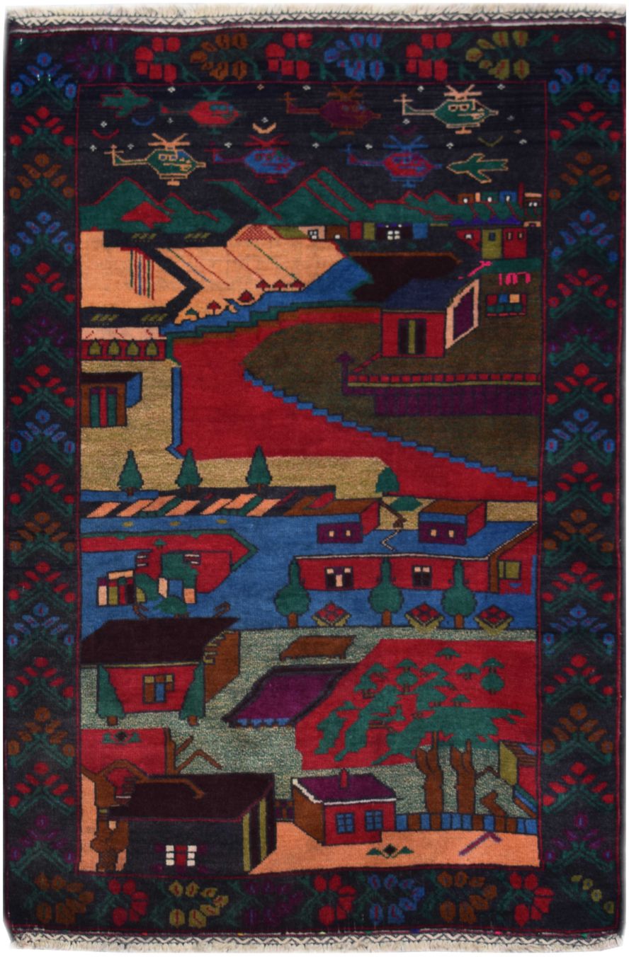 Handmade Tribal Afghan Rug | 150 x 95 cm | 4'9" x 3'11"