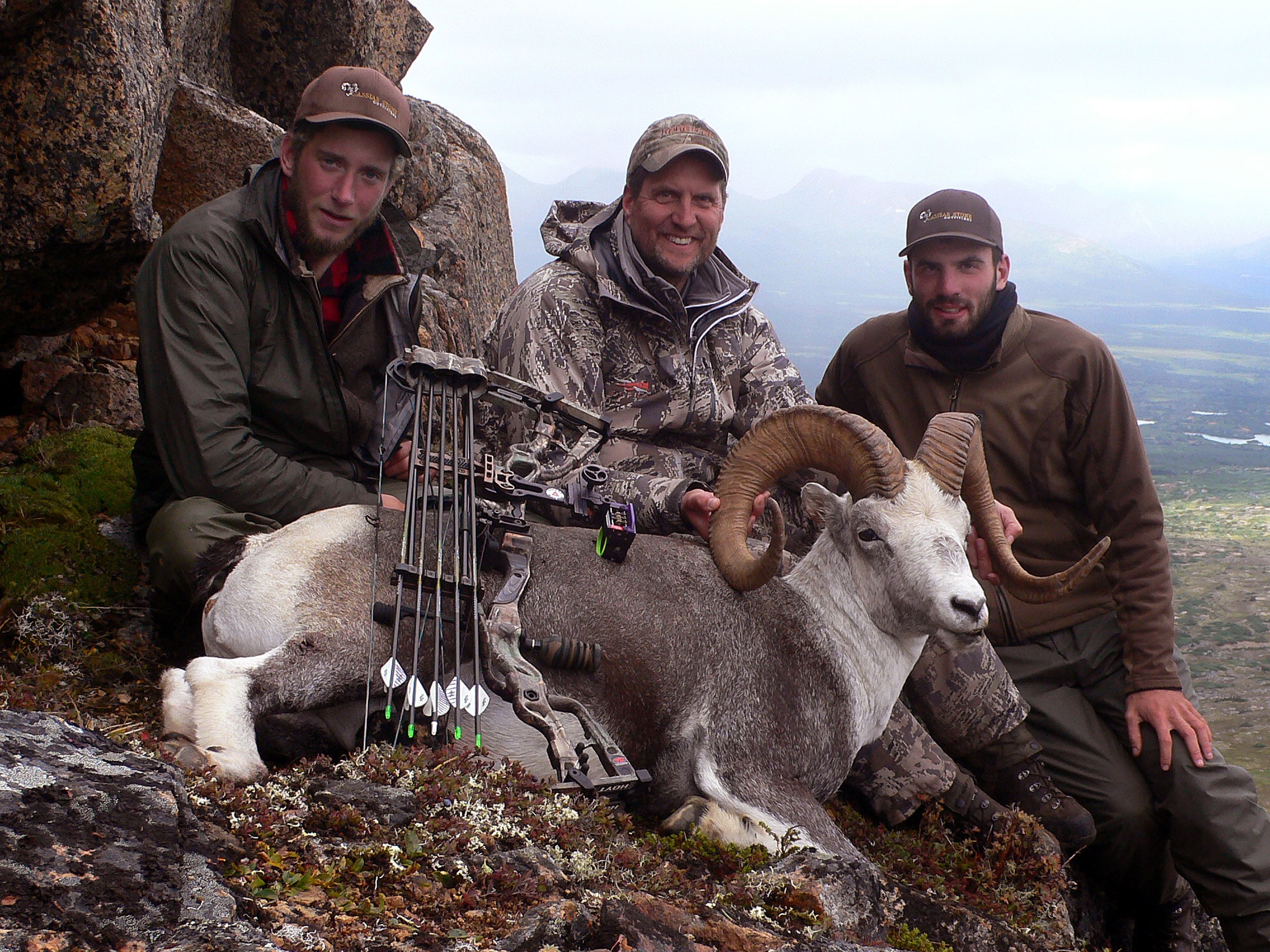 Jim, Reuben and John with Stone Ram