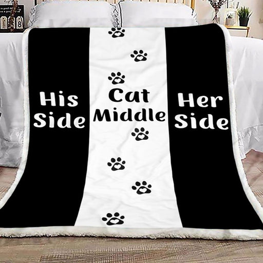 Couple Cat Bed Fleece Blanket | Gift For Couple
