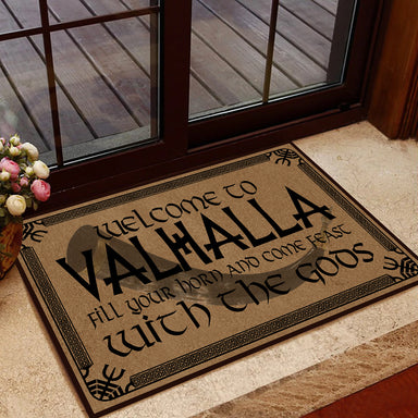 Viking Doormat Welcome To Valhalla | Welcome Mat | House Warming Gift | Christmas Gift Decor 1605029721212.jpg
