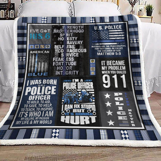 Police Fleece Blanket Police Lives Matter