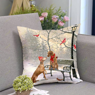 Vizsla On A Date Square Pillow | Christmas Gift