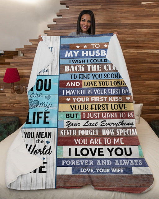 To My Husband You Are My Love Fleece Blanket