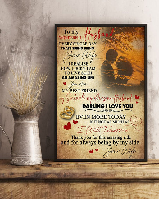 To My Wonderful Husband Vertical Canvas And Poster - Gift For Husband - Valentine Gift | Wall Decor Visual Art