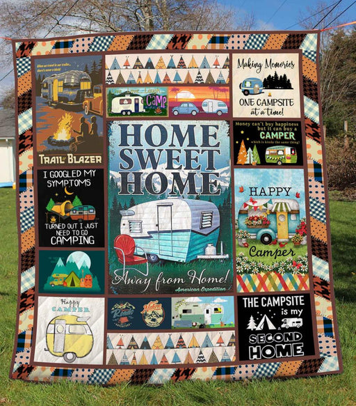 Camping Home Sweet Home Car Camping Fleece Blanket