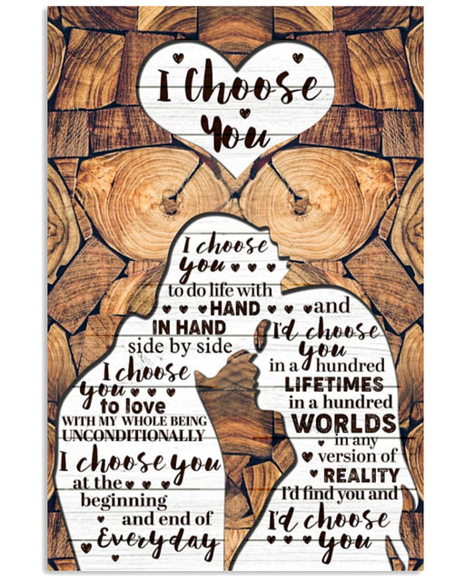 I Choose You To Do Life With Hand In Hand Vertical Canvas And Poster | Gift For Couple - Valentine Gift 1610727831012.jpg