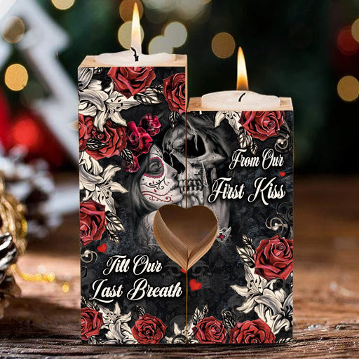 Skull From Our First Kiss Till Our Last Breath Heart Candle Holder Valentine Gift Fou Couple, Anniversary Gift For Couple 1611892584705.jpg