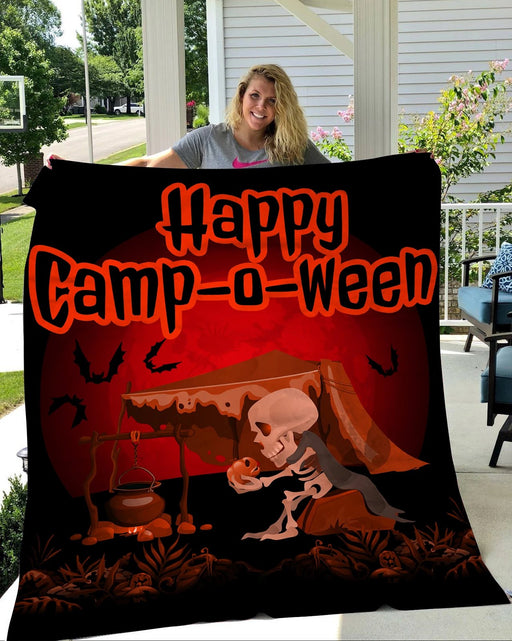 Happy Camp-o-ween Fleece Blanket, Anniversary Gift, Halloween Gift 1612490575454.jpg