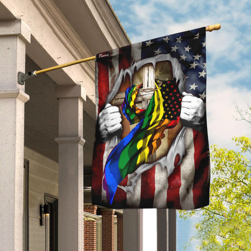 Lgbt Christian Cross America U.S. Flag | Easter Garden Flag | Double Sided House Flag 1615136938159.jpg