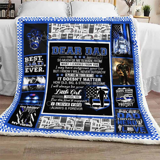 Blanketify Dear Dad, My Policeman Fleece Blanket Gift For Dad From Daughter,Gift For Police,Birthday Gift,Family Gift Home Decor Bedding Couch Sofa Soft and Comfy Cozy 1620809581843.jpg
