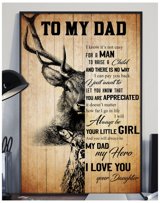 To My Dad You Are Appreciated, Gift for Hunting Lover, Portrait Poster And Canvas Birthday Gift Home Decor Wall Art 1621406383076.jpg