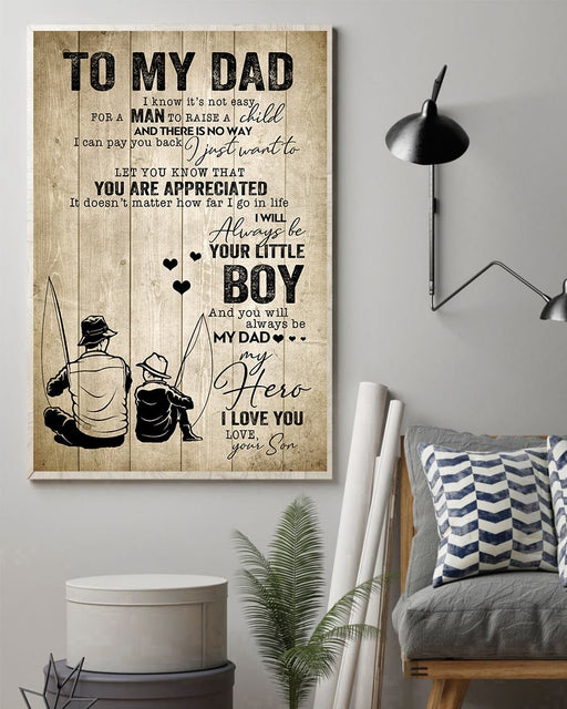 To My Dad There Is No Way I Can Pay You Back, Birthday Christmas for Fishing Lover, Portrait Poster And Canvas Birthday Gift Home Decor Wall Art 1621406383603.jpg