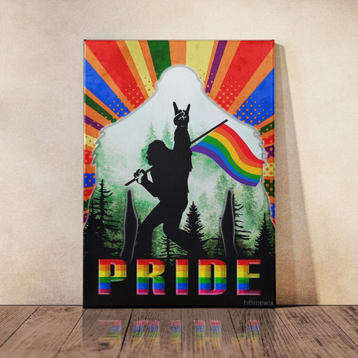 Bigfoot Lgbt Pride Canvas And Poster Wall Art | Wall Decor - GIFTCUSTOM