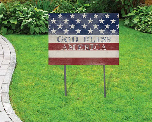 God Bless America Yard Sign | Yard Sign (24 x 18 inches) - GIFTCUSTOM
