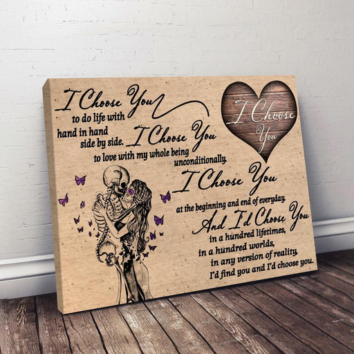 I Choose You Horizontal Canvas | Gift for wife, Gift for husband, Anniversary gift - GIFTCUSTOM