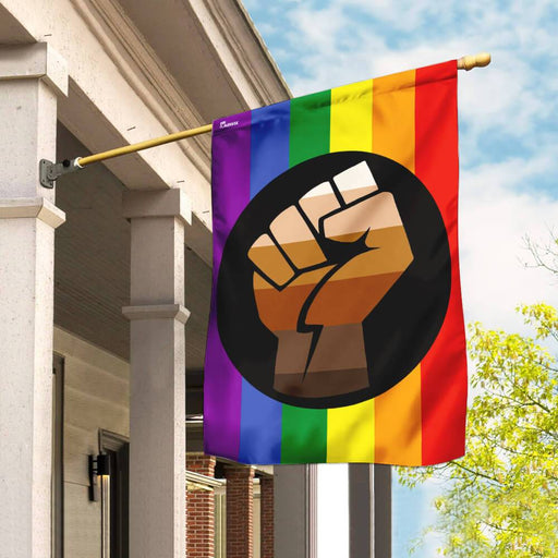 LGBT Black Lives Matter Flag | Garden Flag | Double Sided House Flag - GIFTCUSTOM