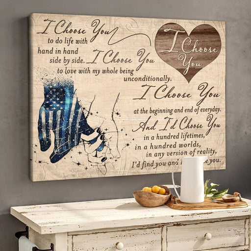 Love A Police Couple Canvas police husband, gift for wife, gift for husband - GIFTCUSTOM