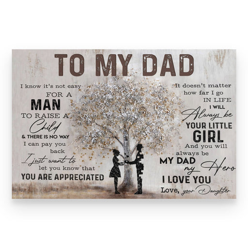 To my dad from daughter meaningful poster gift for dad Poster - GIFTCUSTOM