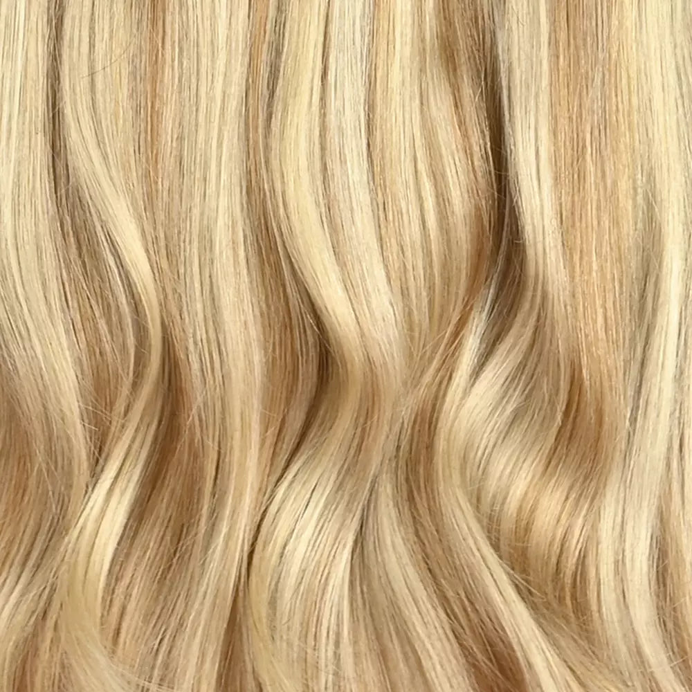 Stof trek de wol over de ogen afstuderen Licht blonde highlights quad weft extensions ☀️ - 1 baan clip in hair – MLY  Hairextensions