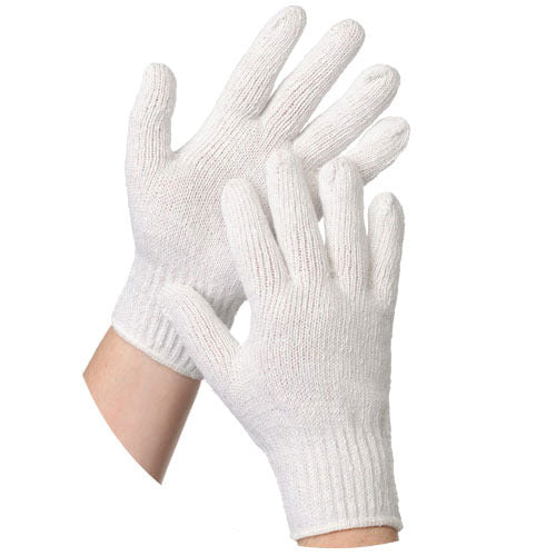 white protective gloves