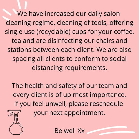 We continue our increased cleaning regime