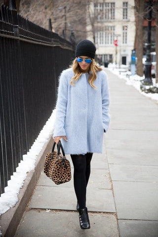 blue pastel coat