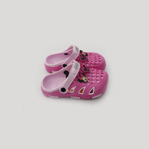 pink disney crocs