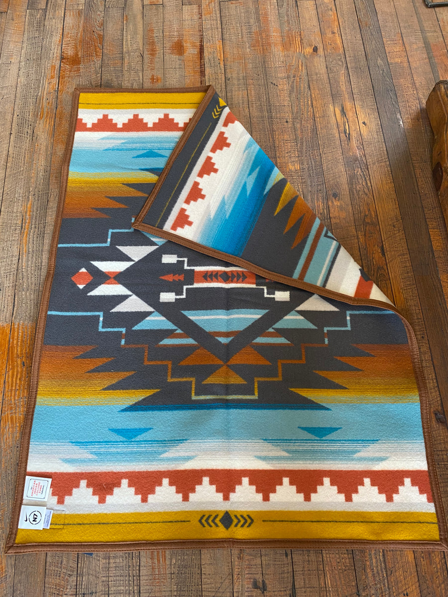 Pendleton Baby Blanket Cherry Chief Joseph Design 32”x44” 
