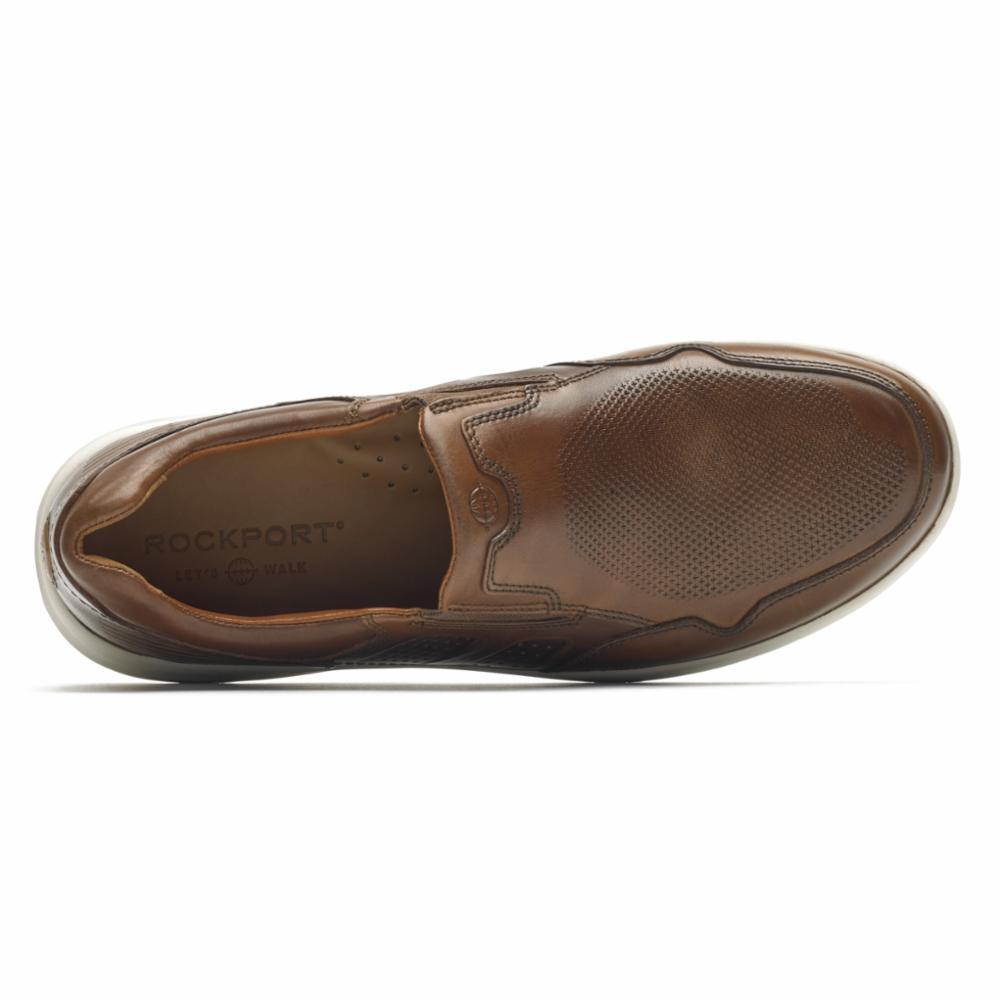 tan leather slip on