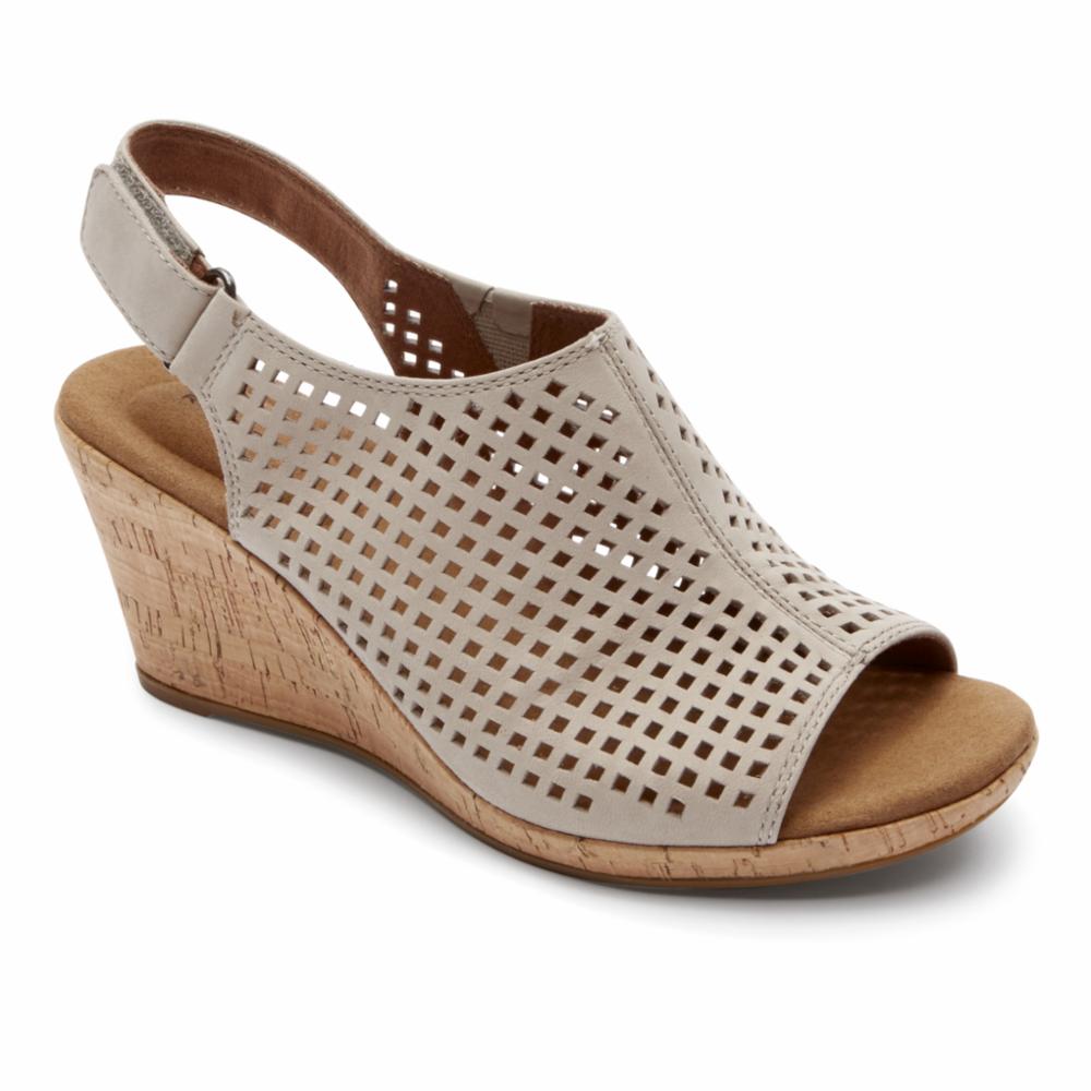 Rockport Women BRIAH PERF SLING TAUPE 