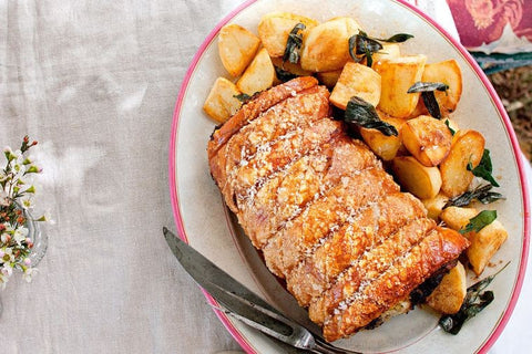 Spit Roast Pork with Apple Stuffing