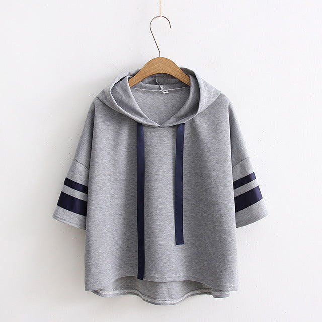 oversized short sleeve hoodie