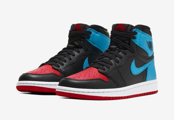 red blue and black air jordan 1